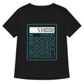 5318008 Calculator Women S V Neck Tee V Neck T Shirt US Trend