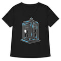 Optical Timey Wimey Women S V Neck Tee V Neck T Shirt Premium Print