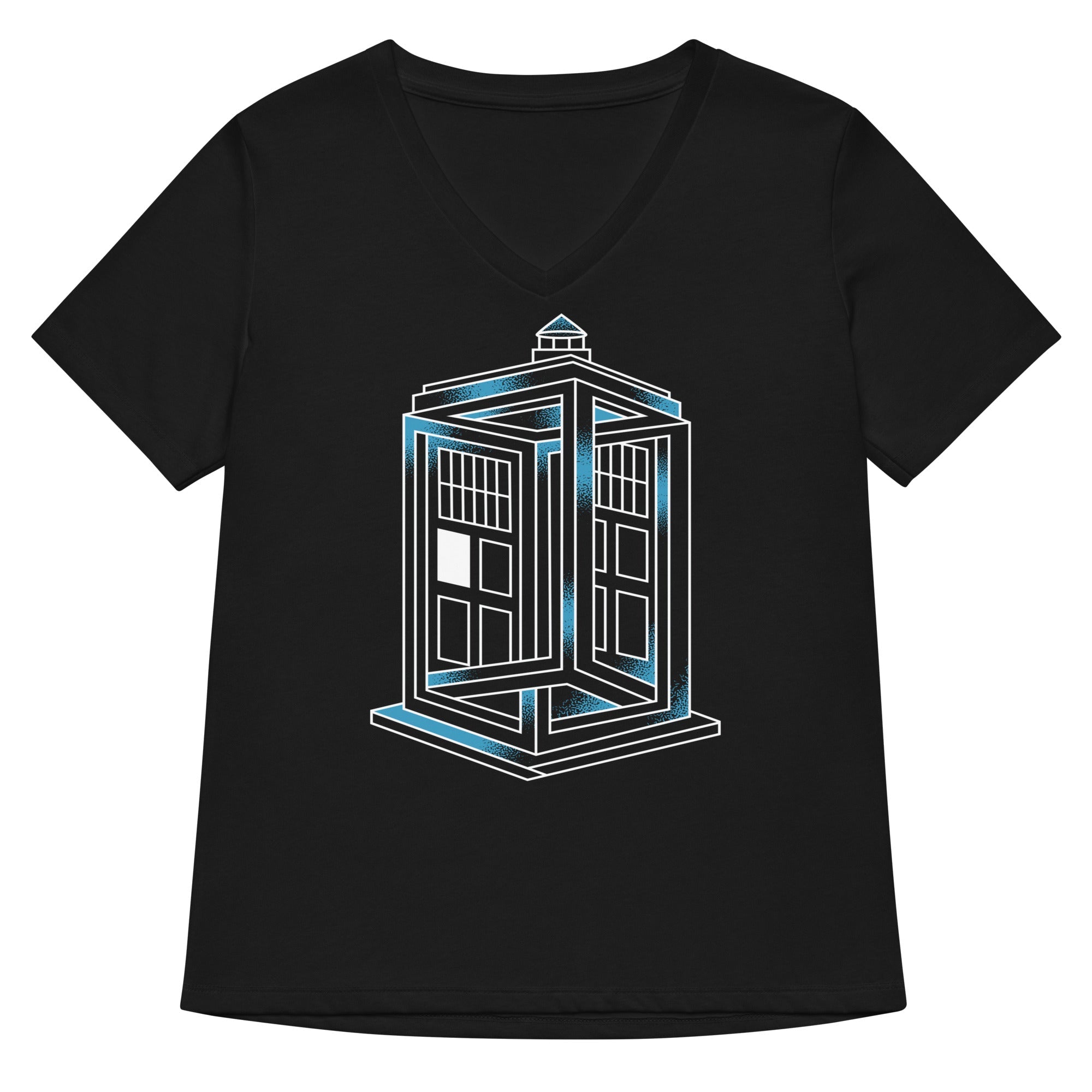 Optical Timey Wimey Women S V Neck Tee V Neck T Shirt Premium Print