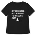 Introverted But Willing To Discuss Cats Women S V Neck Tee V Neck T Shirt Gift Ready