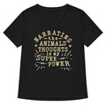 Narrating The Animals Thoughts Women S V Neck Tee V Neck T Shirt US Trend
