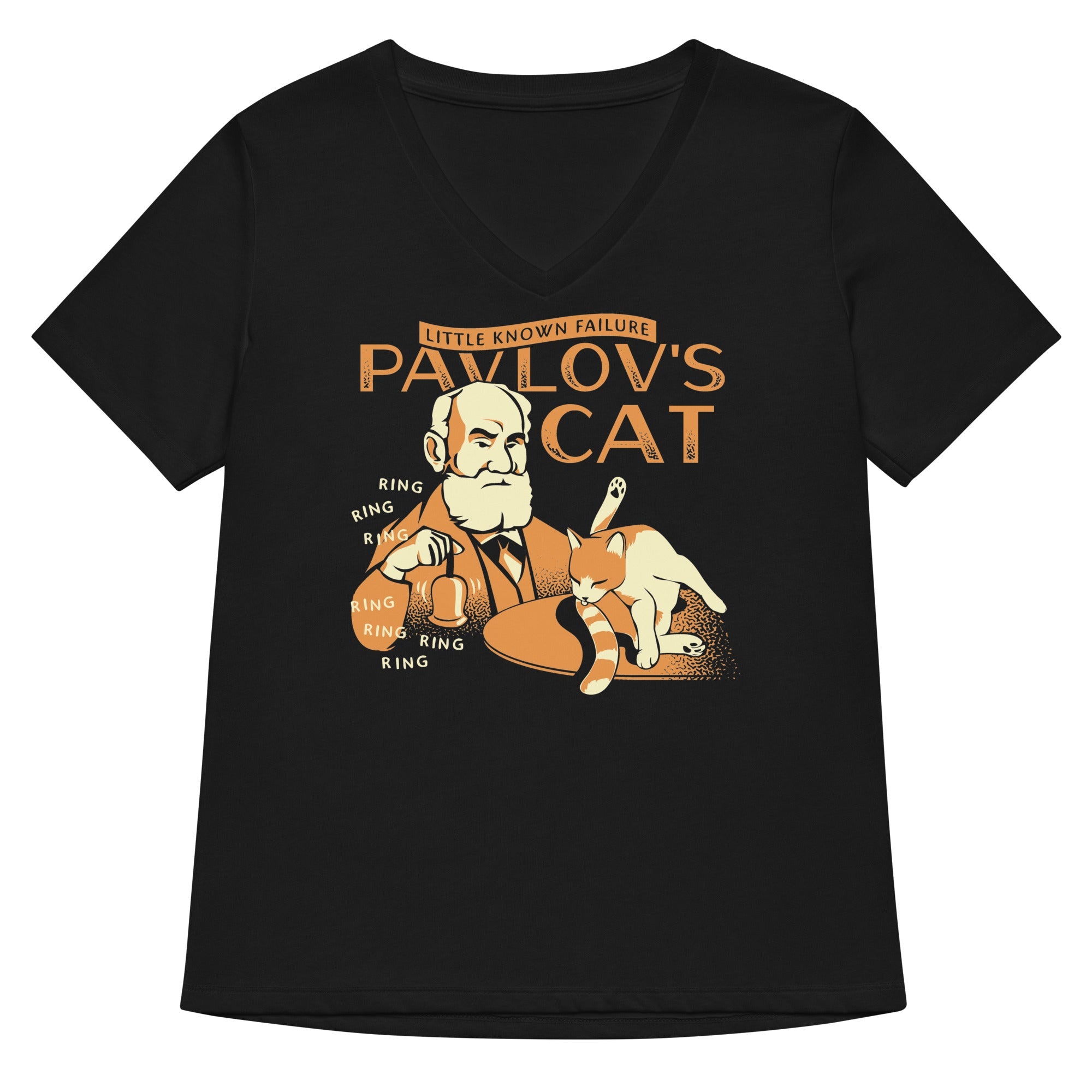 Pavlov S Cat Women V Neck Tee V Neck T Shirt US Trend