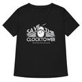 Save The Clocktower Women S V Neck Tee V Neck T Shirt Clean Design