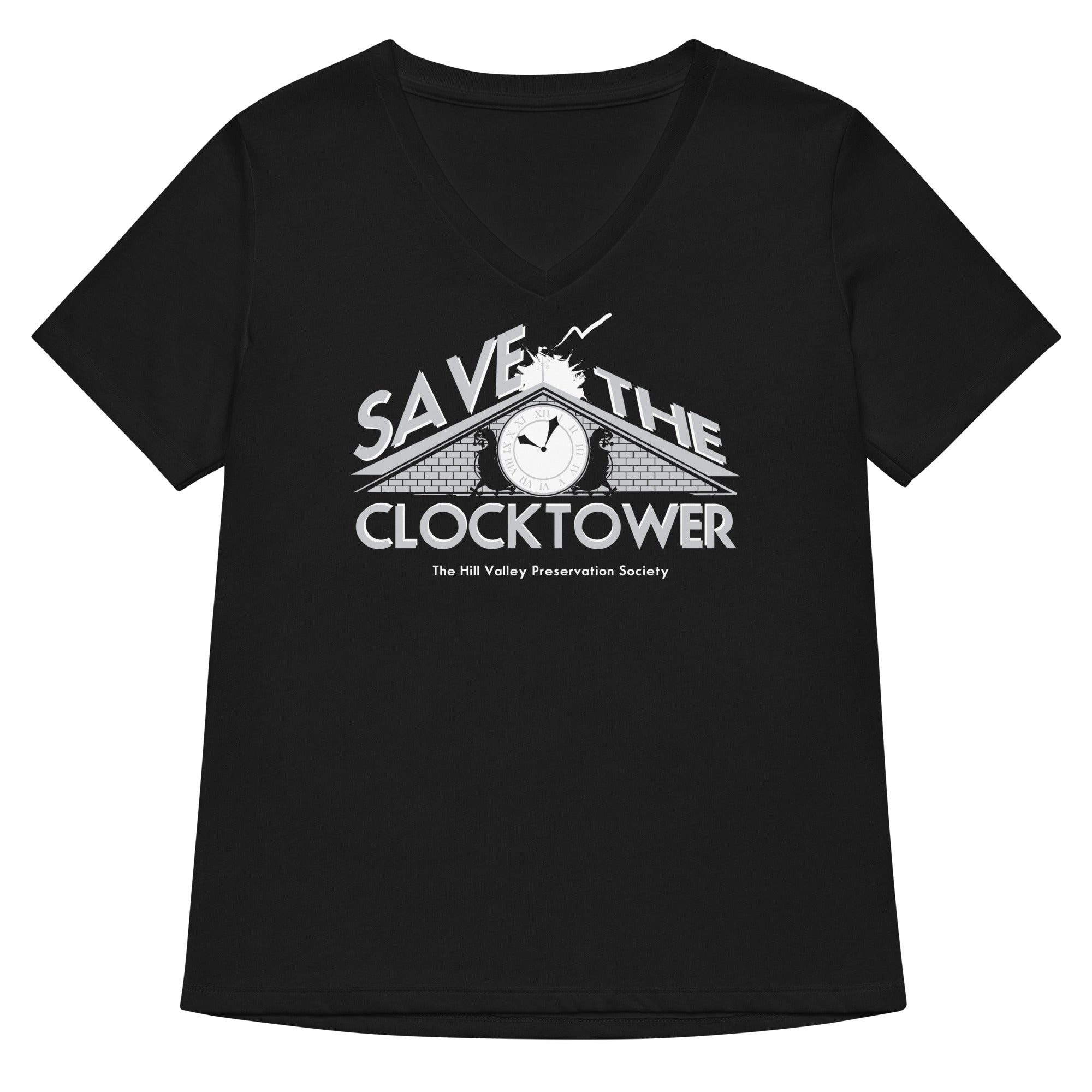 Save The Clocktower Women S V Neck Tee V Neck T Shirt Clean Design