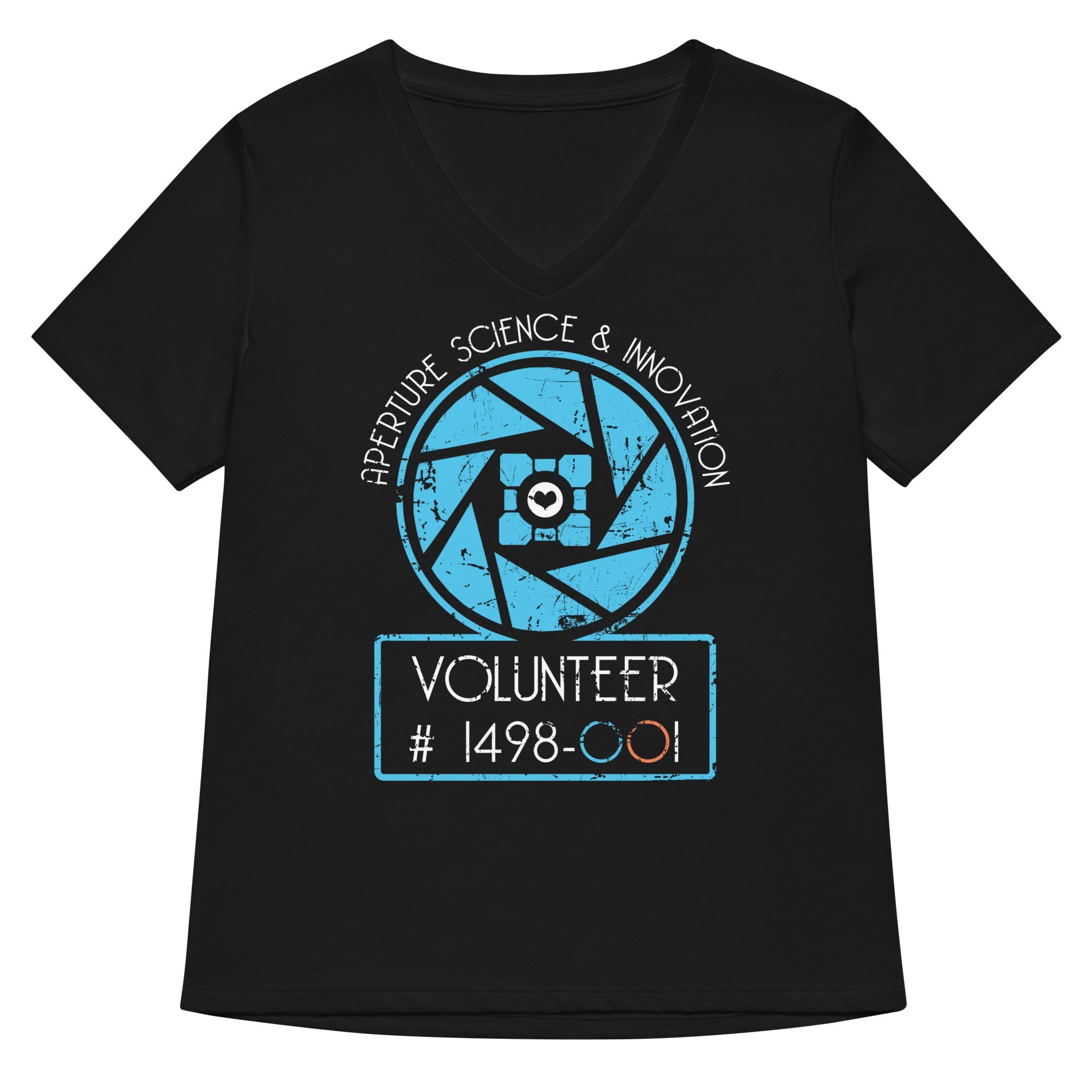 Aperture Science Volunteer Women S V Neck Tee V Neck T Shirt US Trend