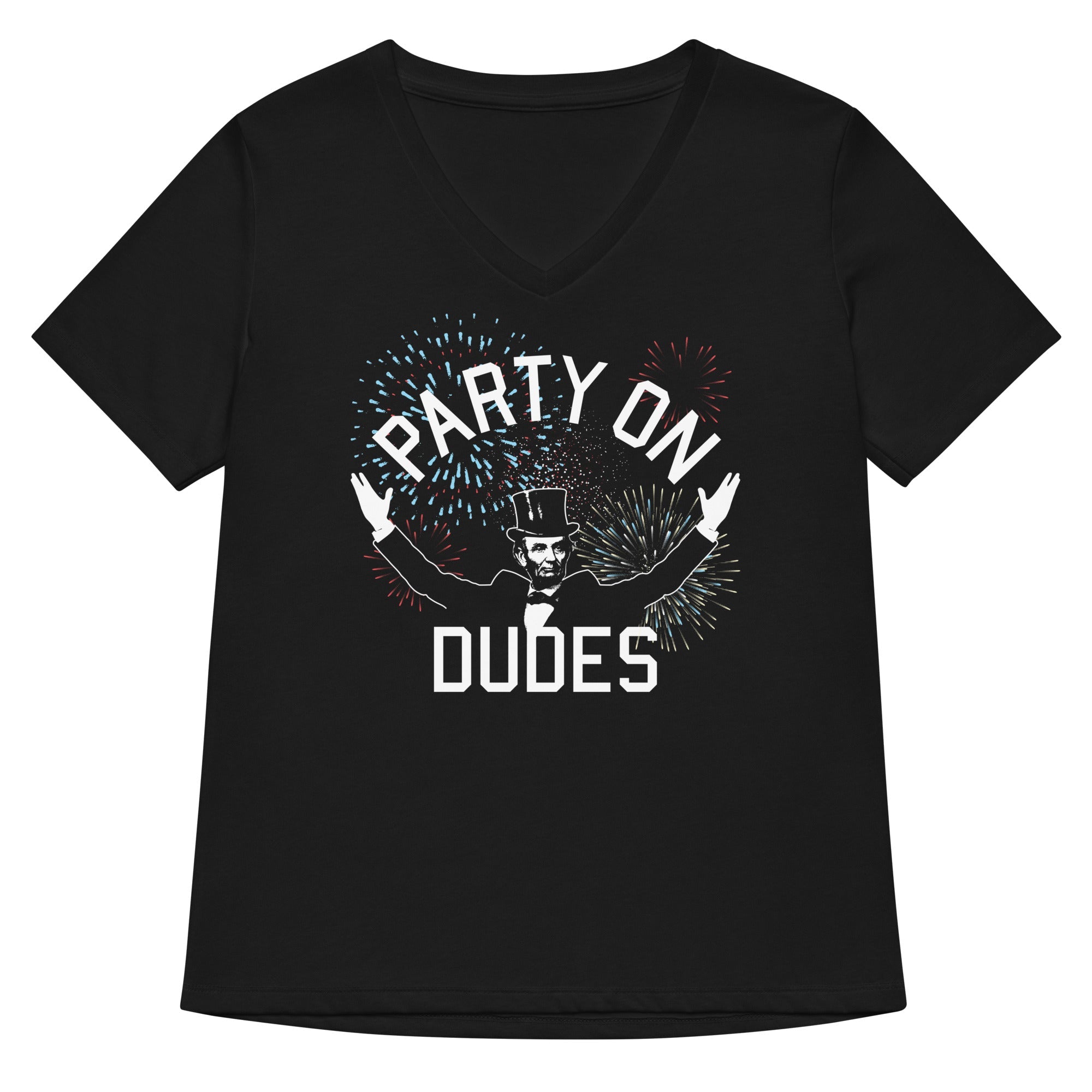 Party On Dudes Women S V Neck Tee V Neck T Shirt Premium Print