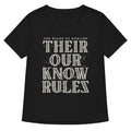 Their Our Know Rules Women S V Neck Tee V Neck T Shirt Premium Print
