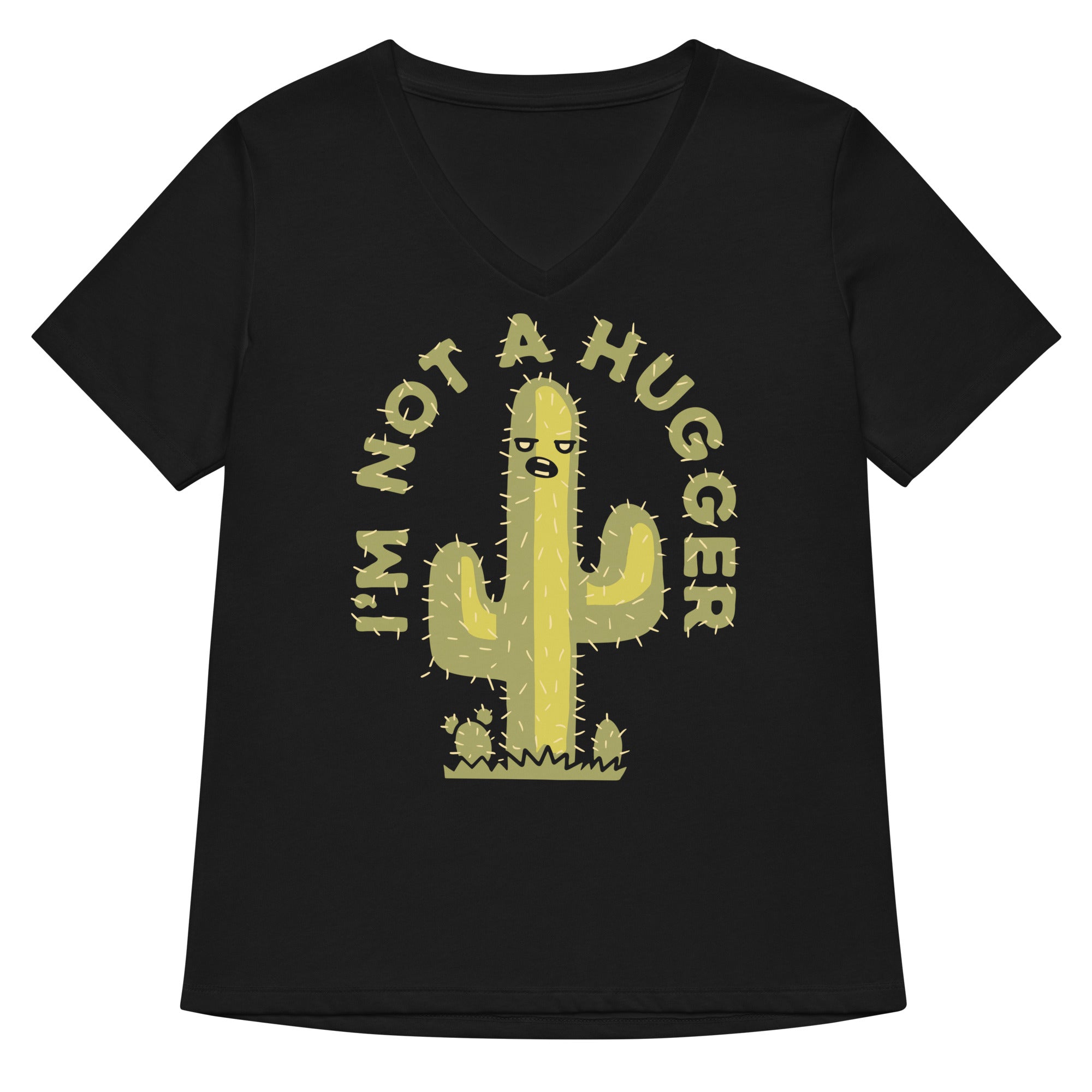 I M Not A Hugger Women S V Neck Tee V Neck T Shirt US Trend
