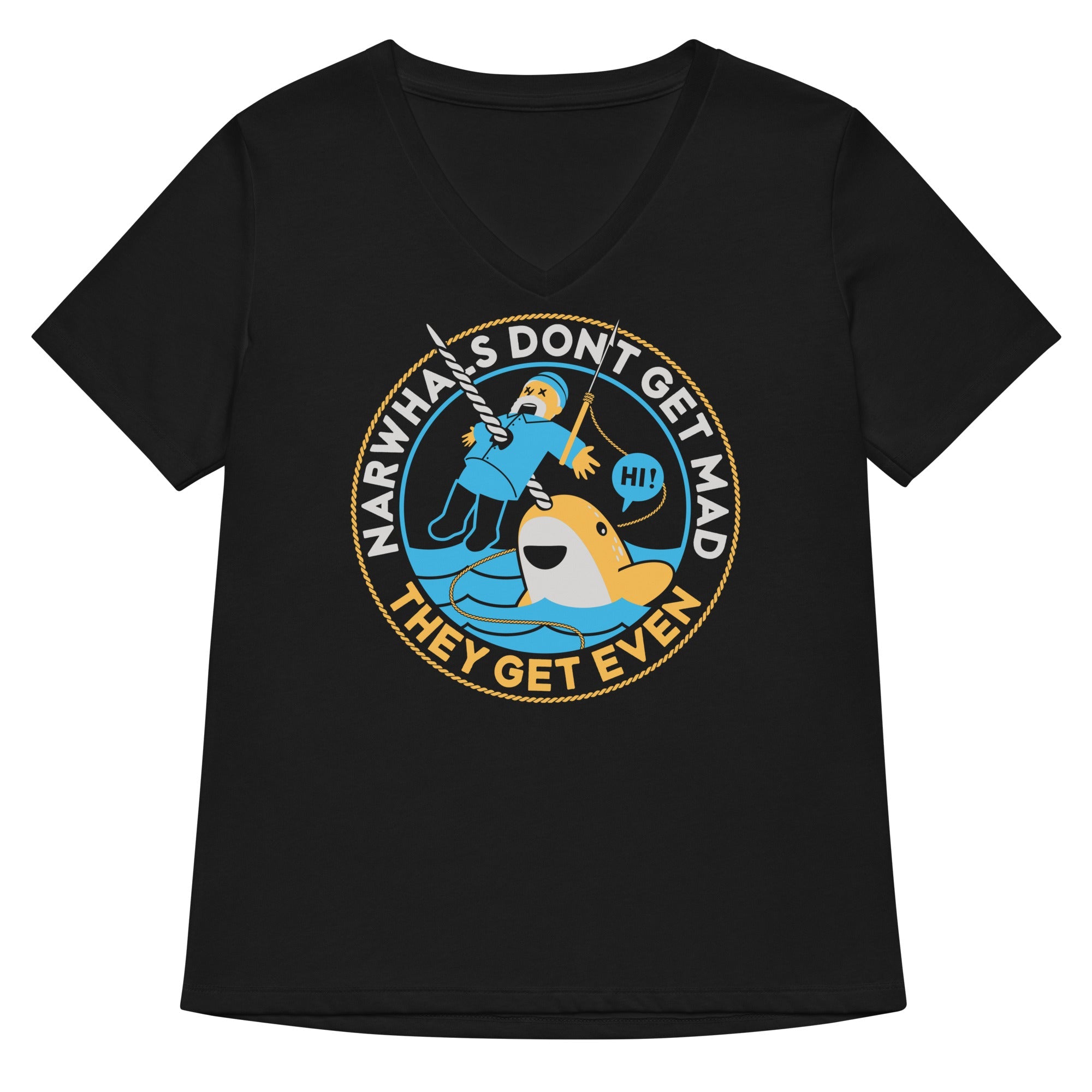 Narwhals Don T Get Mad Women S V Neck Tee V Neck T Shirt Gift Ready
