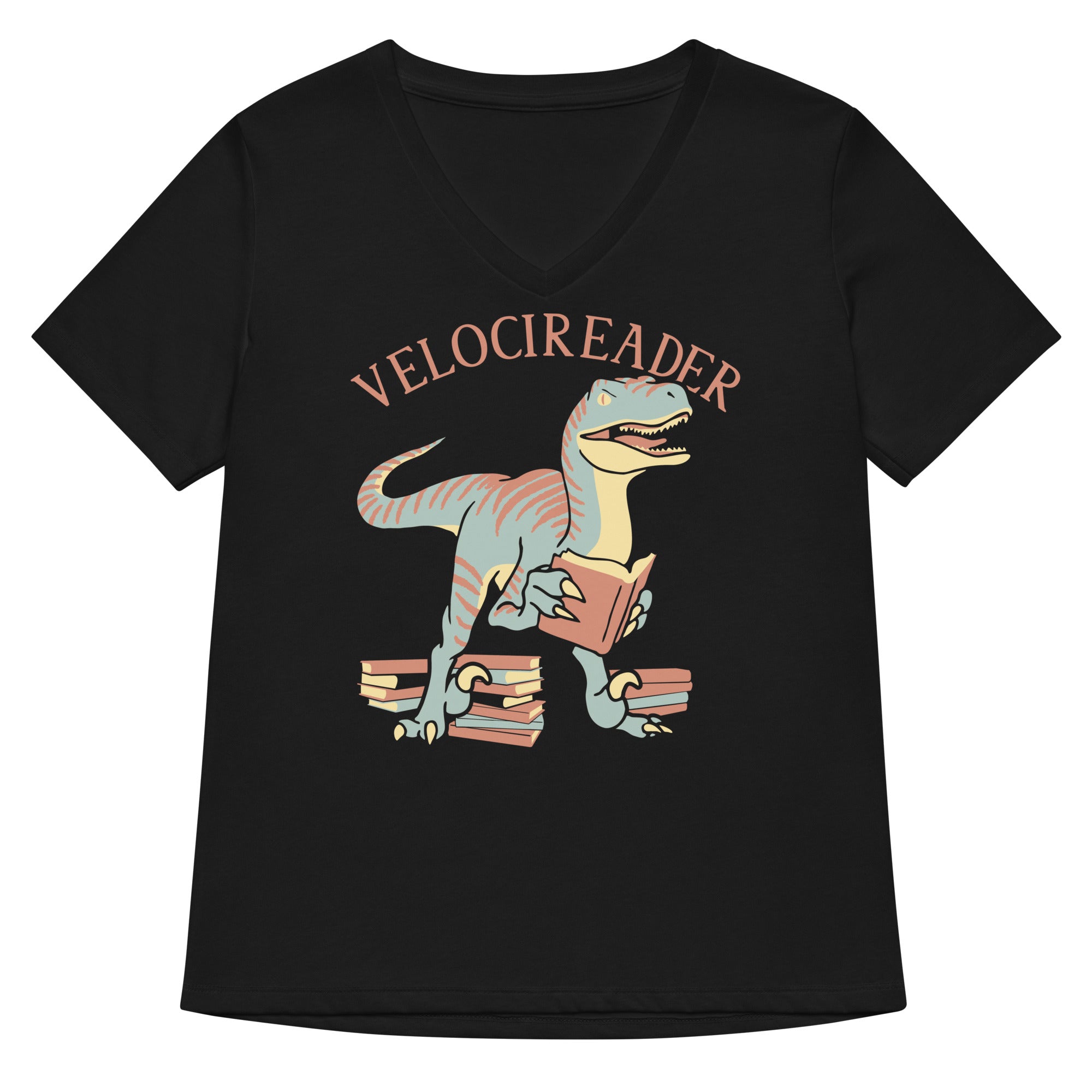 Velocireader Women S V Neck Tee V Neck T Shirt Premium Print