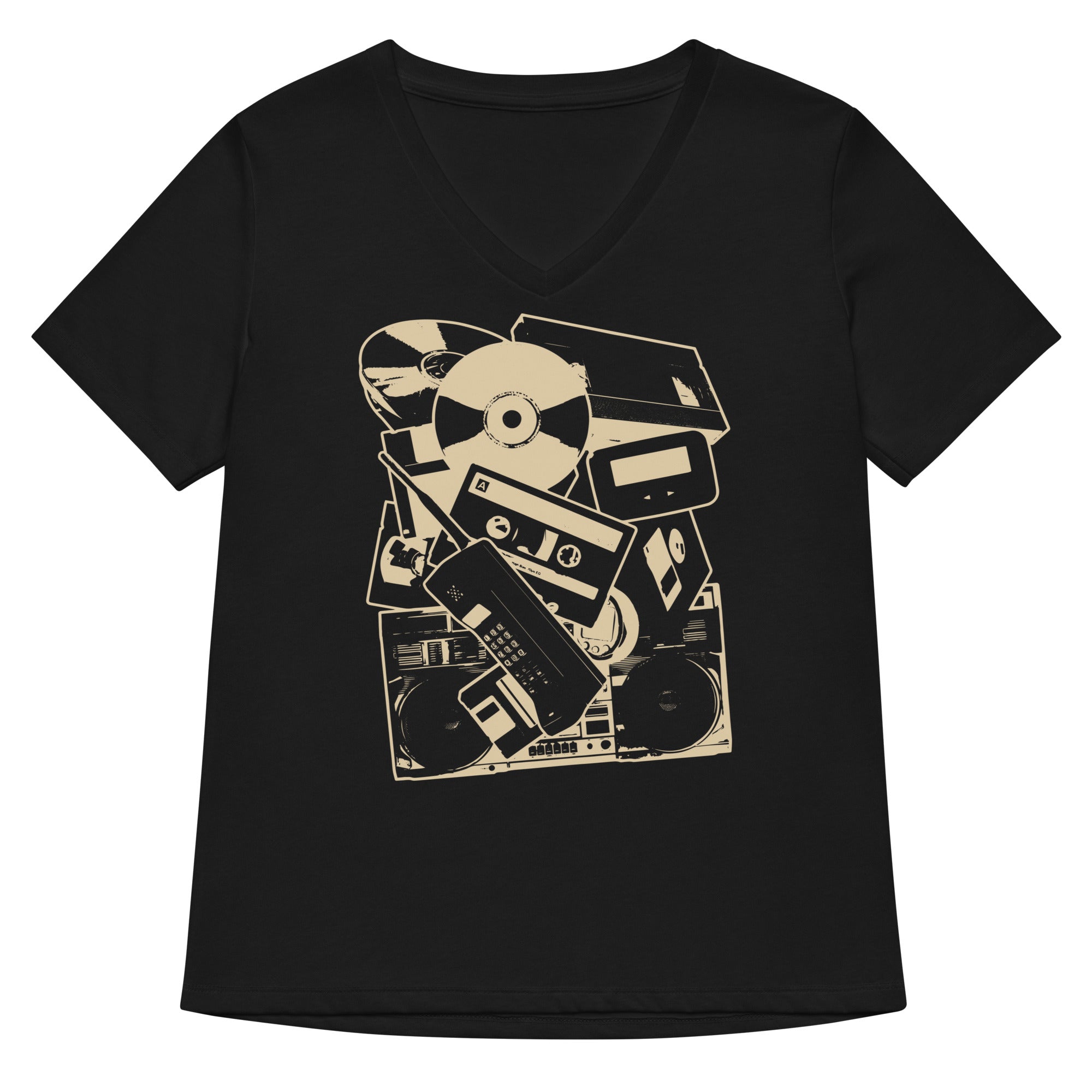 Dead Tech Women S V Neck Tee V Neck T Shirt Premium Print