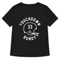 Touchdown Bundy Women S V Neck Tee V Neck T Shirt Premium Print