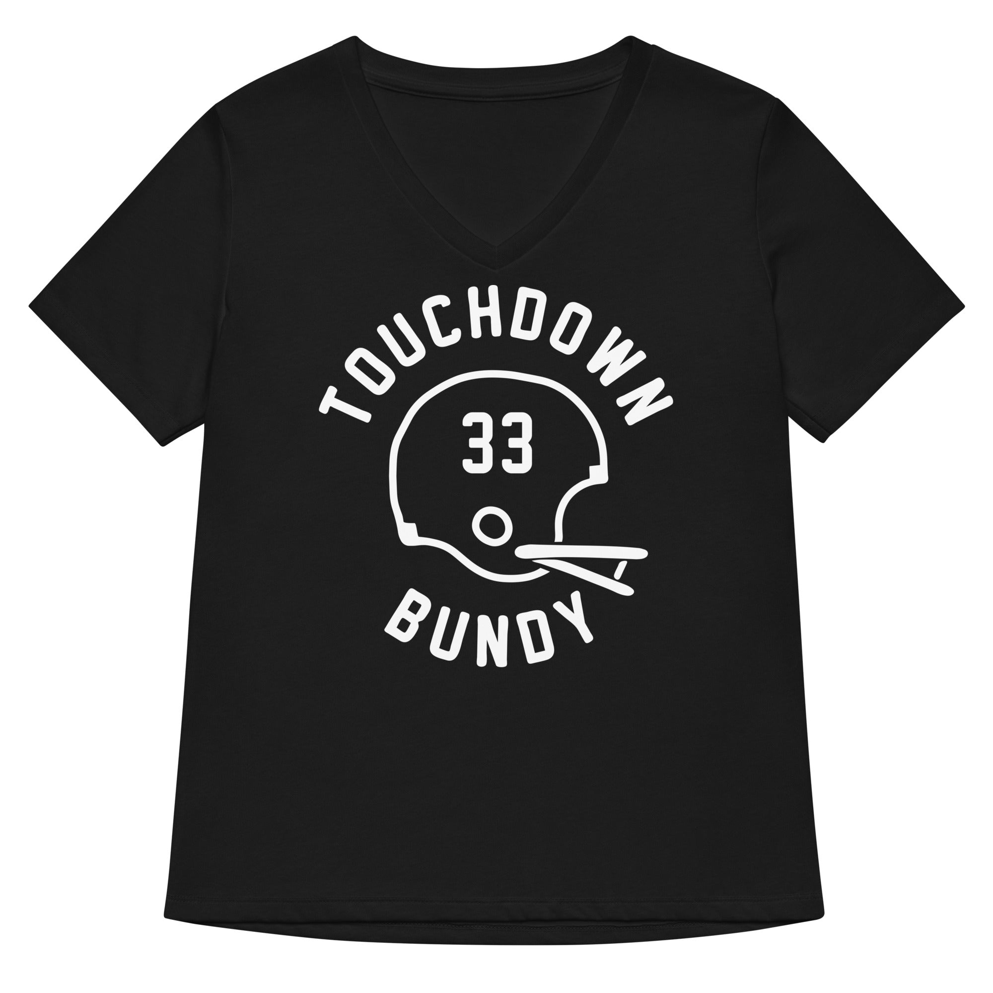 Touchdown Bundy Women S V Neck Tee V Neck T Shirt Premium Print