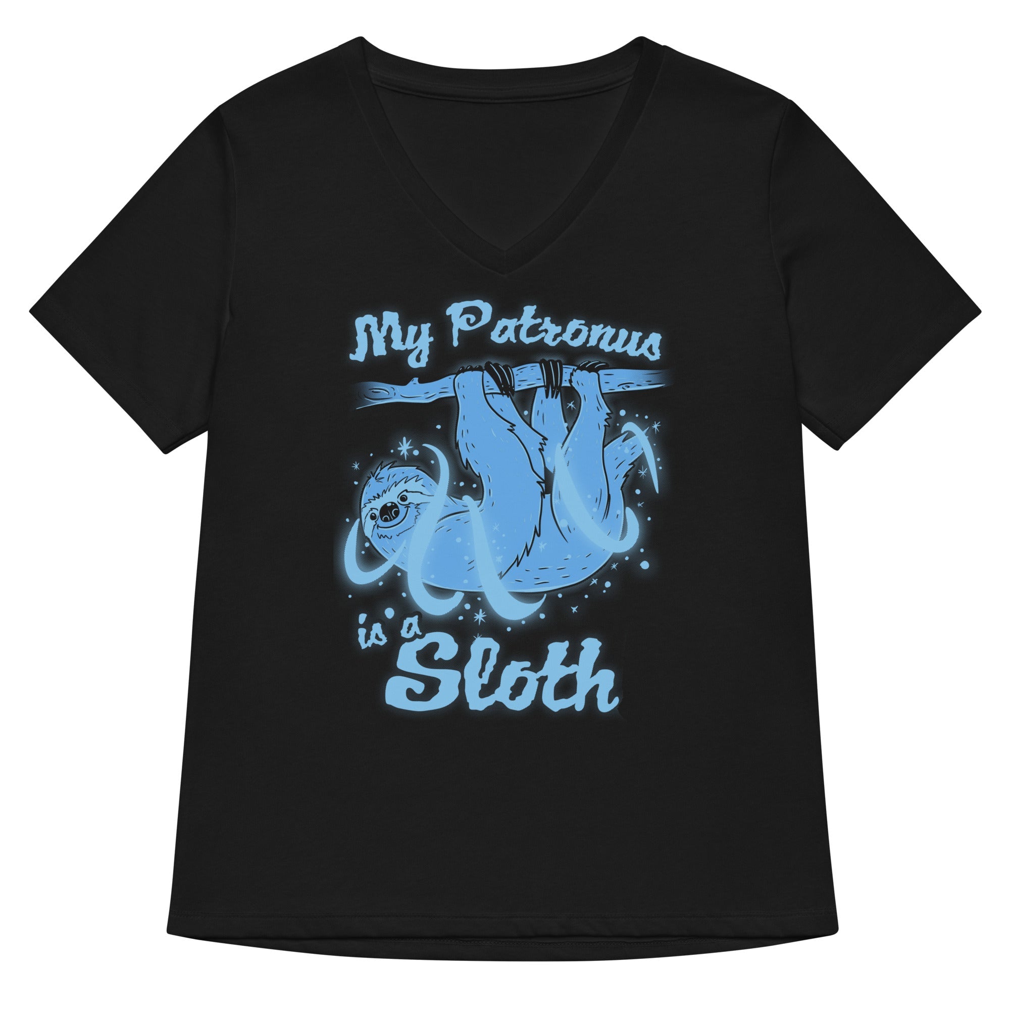 My Patronus Is A Sloth Women S V Neck Tee V Neck T Shirt Gift Ready