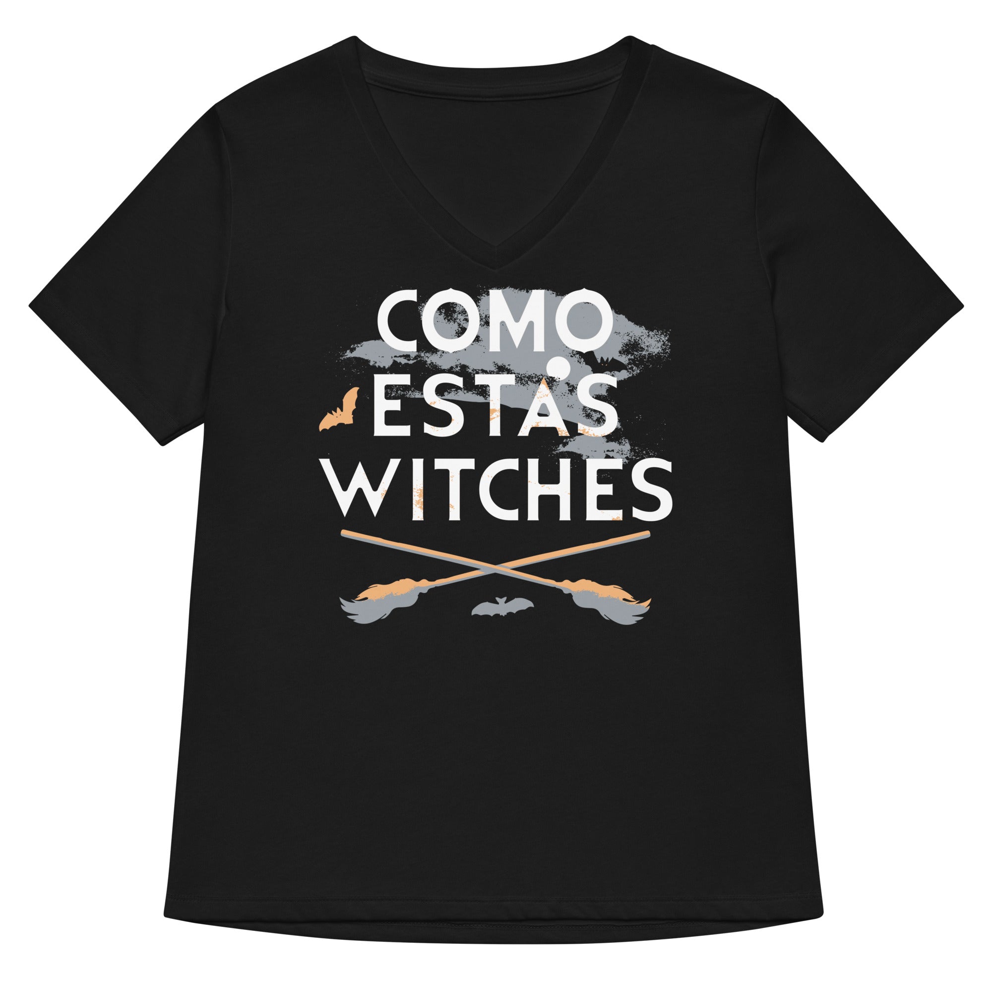 Como Estas Witches Women S V Neck Tee V Neck T Shirt Premium Print