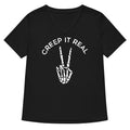 Creep It Real Women S V Neck Tee V Neck T Shirt Minimal Style