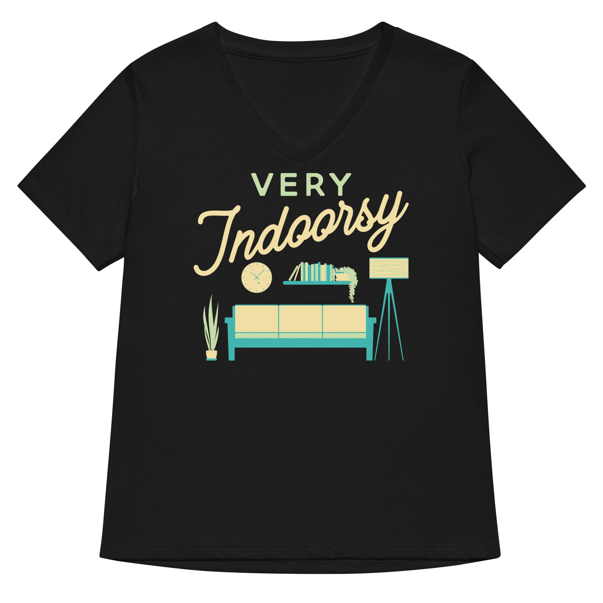Very Indoorsy Women S V Neck Tee V Neck T Shirt Clean Design