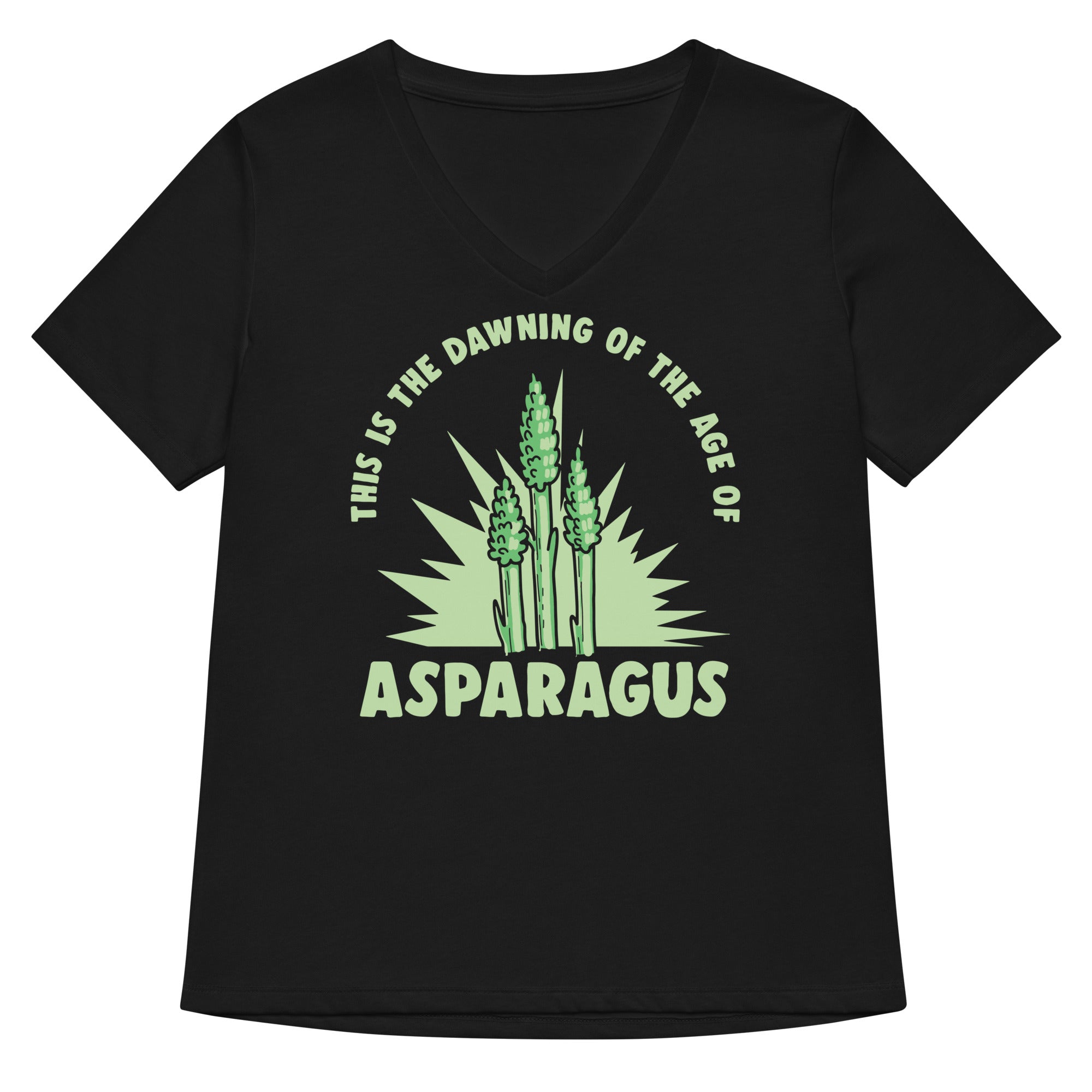Age Of Asparagus Women S V Neck Tee V Neck T Shirt Minimal Style