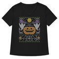 Ugly Halloween Sweater Women S V Neck Tee Minimal Style
