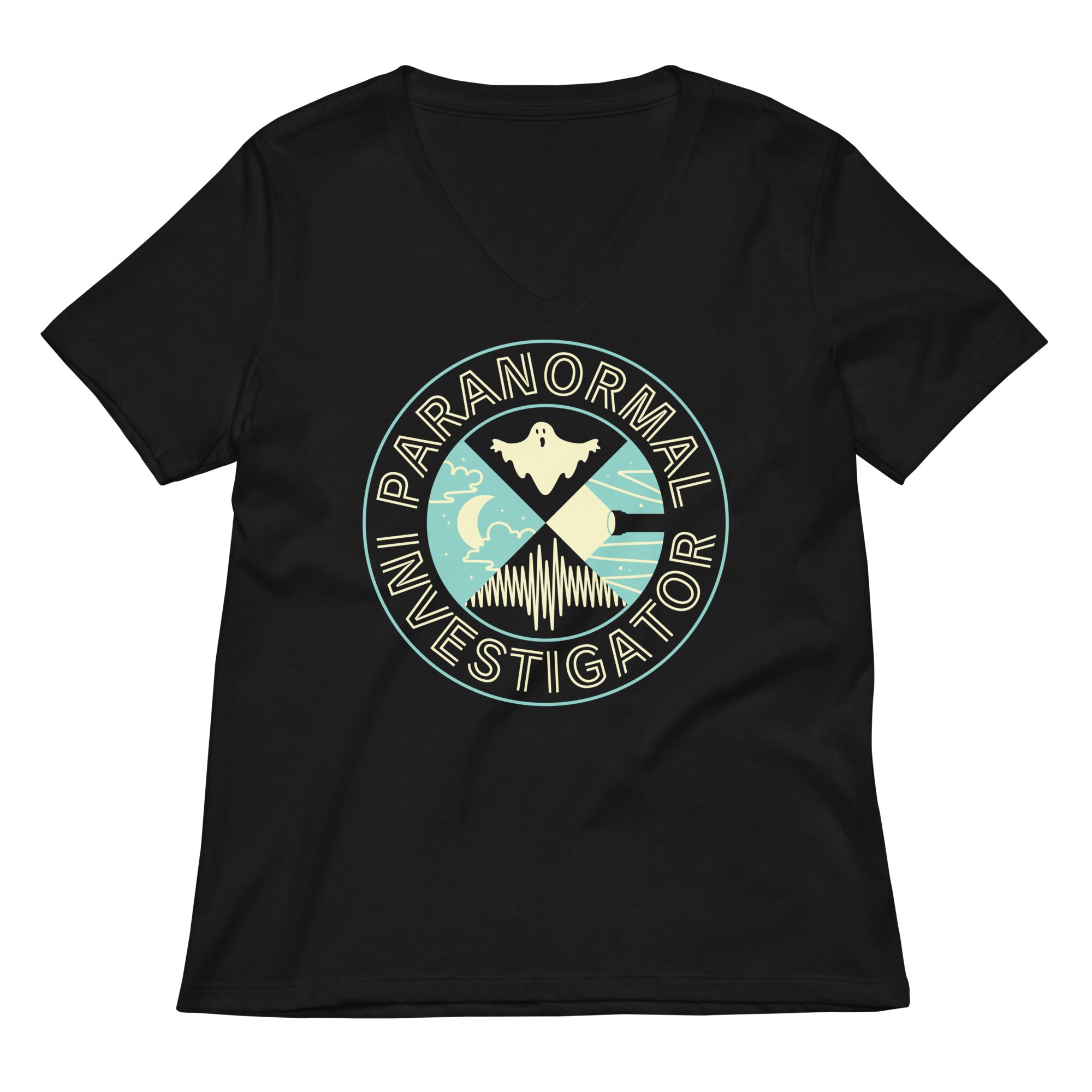 Paranormal Investigator Women S V Neck Tee V Neck T Shirt Gift Ready