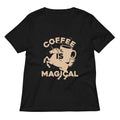Coffee Is Magical Women S V Neck Tee V Neck T Shirt Premium Print