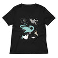Cryptids In Space Women S V Neck Tee V Neck T Shirt US Trend