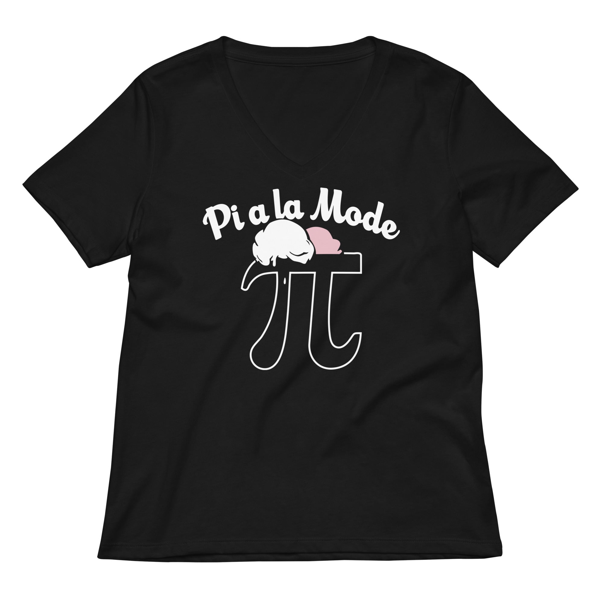 Pi A La Mode Women S V Neck Tee V Neck T Shirt US Trend