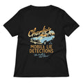 Charlie S Mobile Lie Detection Women V Neck Tee V Neck T Shirt Minimal Style