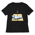 Solar Charging Women S V Neck Tee V Neck T Shirt US Trend