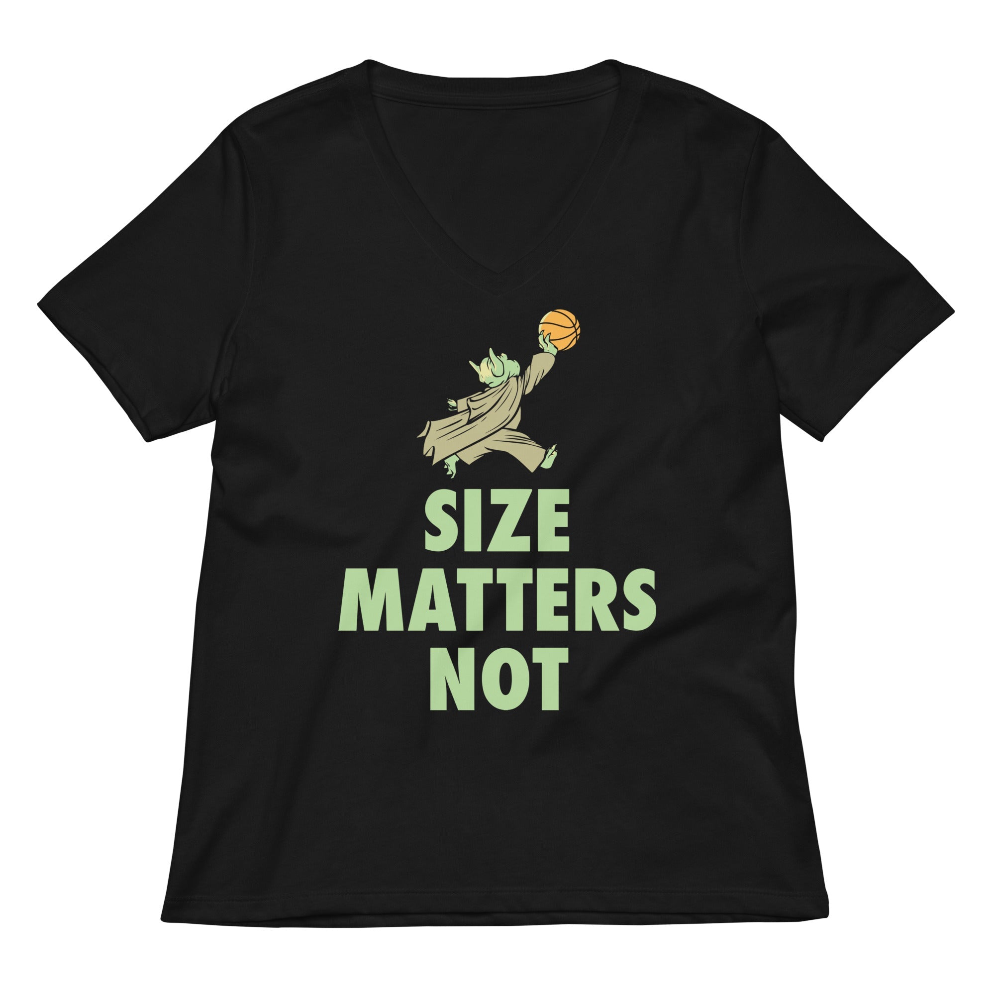 Size Matters Not Women S V Neck Tee V Neck T Shirt Premium Print