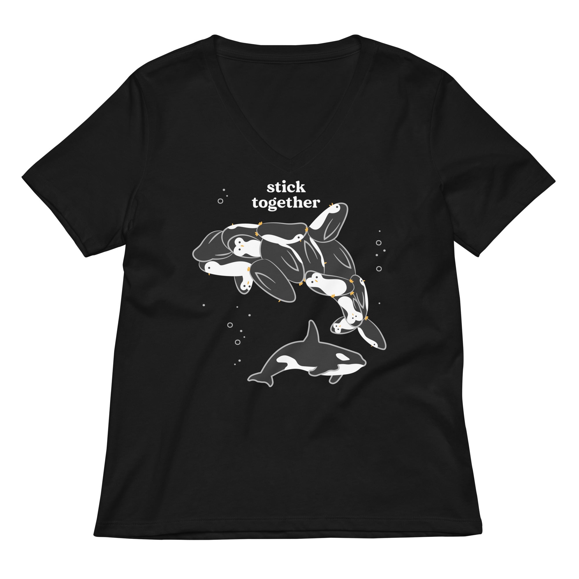 Stick Together Women S V Neck Tee V Neck T Shirt Everyday Wear