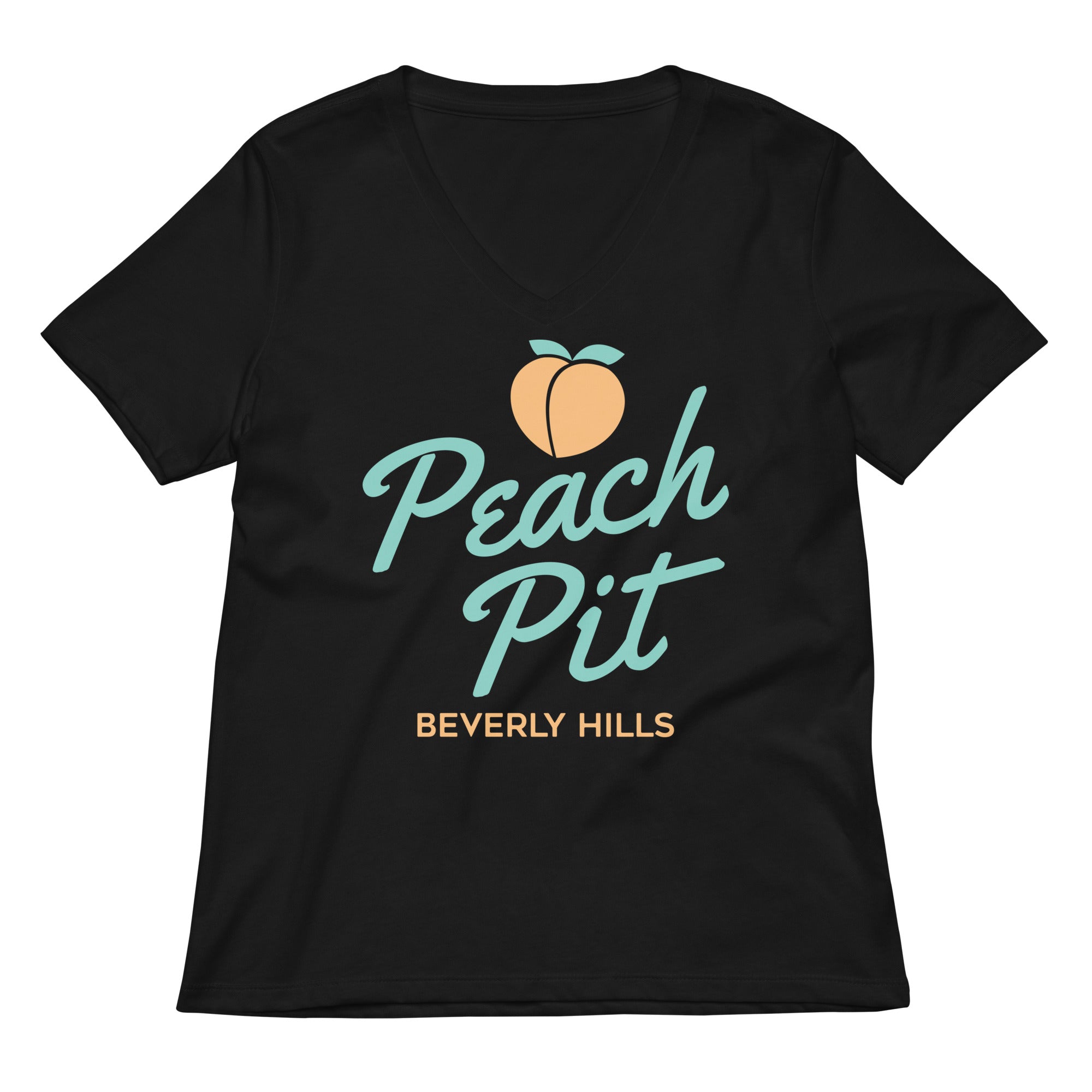 Peach Pit Women S V Neck Tee V Neck T Shirt Minimal Style