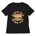 Sun S Out Buns Women V Neck Tee V Neck T Shirt US Trend