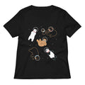 Bears In Space Women S V Neck Tee V Neck T Shirt Everyday Wear