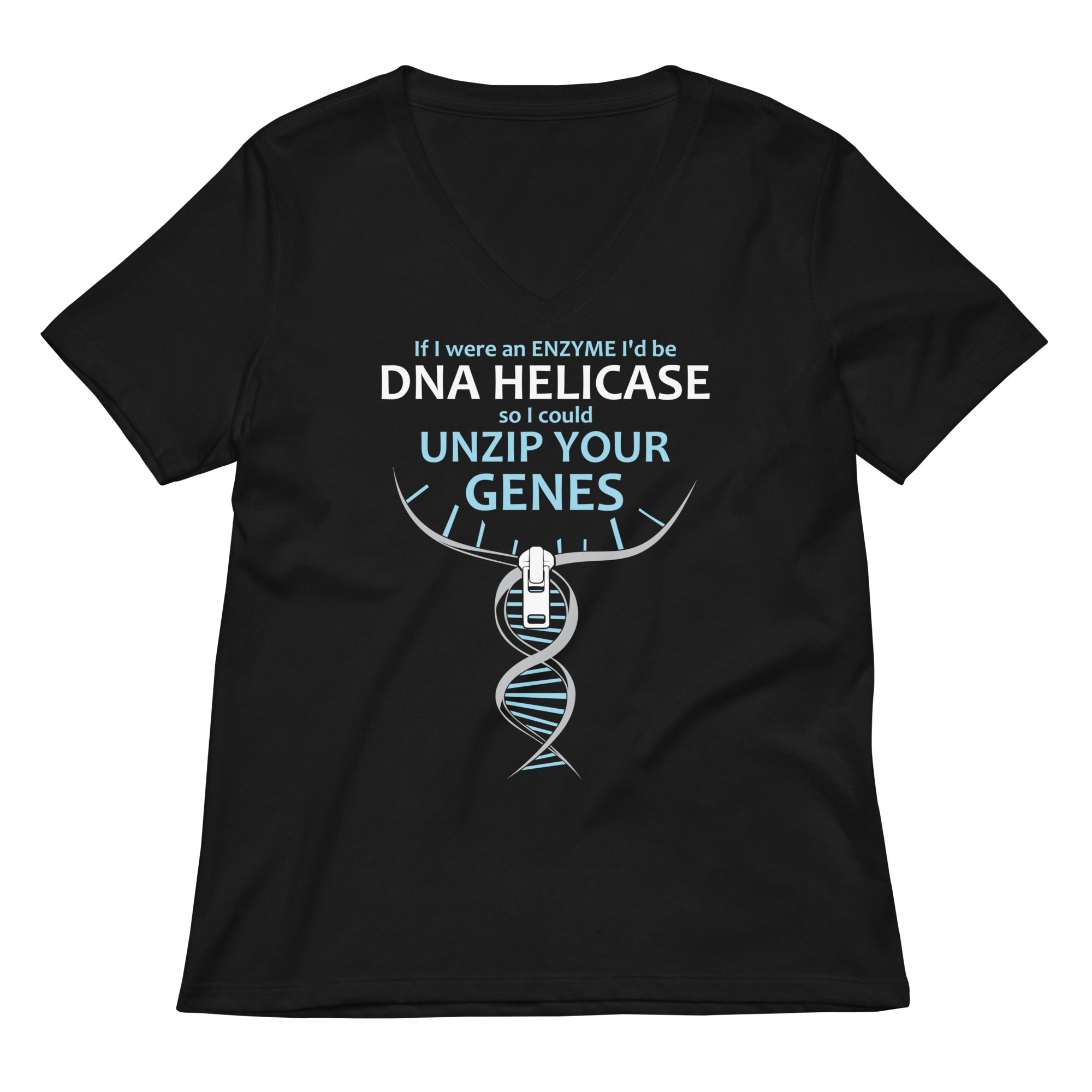 Dna Helicase Women S V Neck Tee V Neck T Shirt Clean Design
