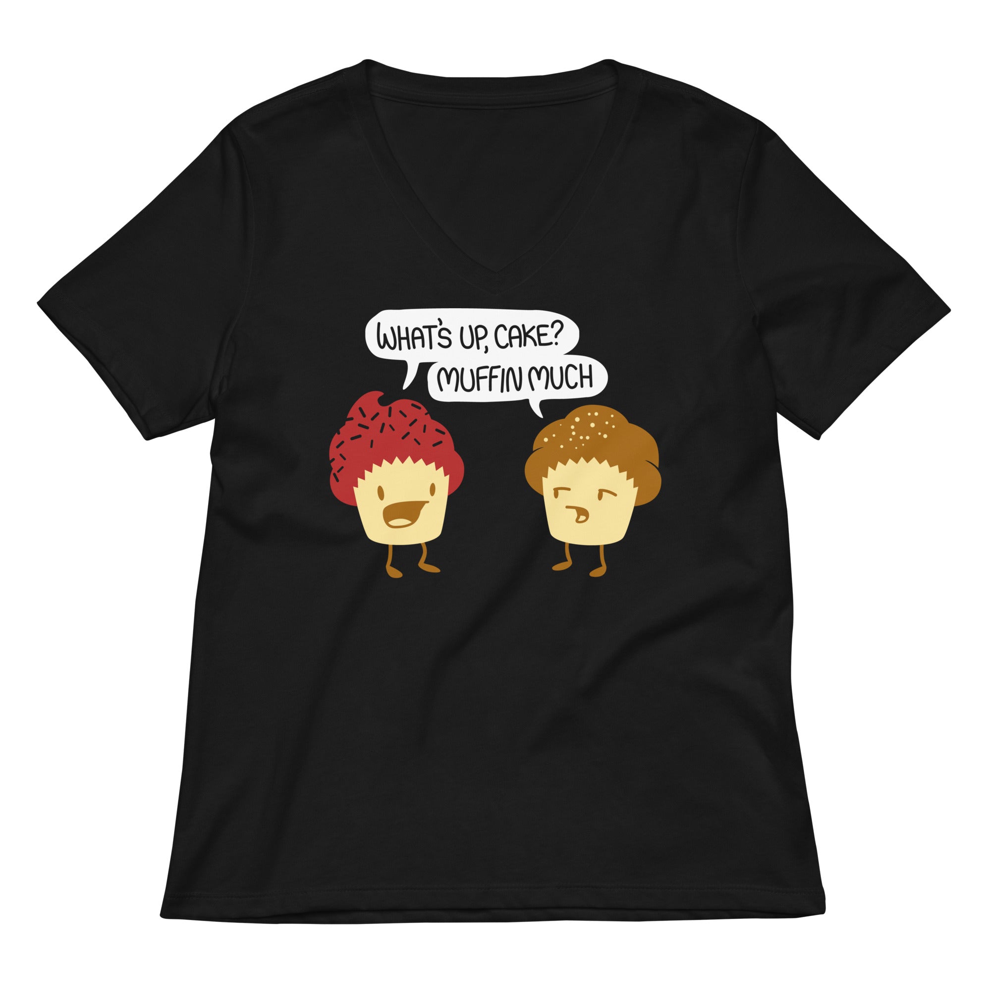 Muffin Much Women S V Neck Tee V Neck T Shirt US Trend