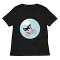 Jump The Moon Women S V Neck Tee V Neck T Shirt Clean Design