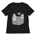 Moon Golf Women S V Neck Tee V Neck T Shirt Clean Design
