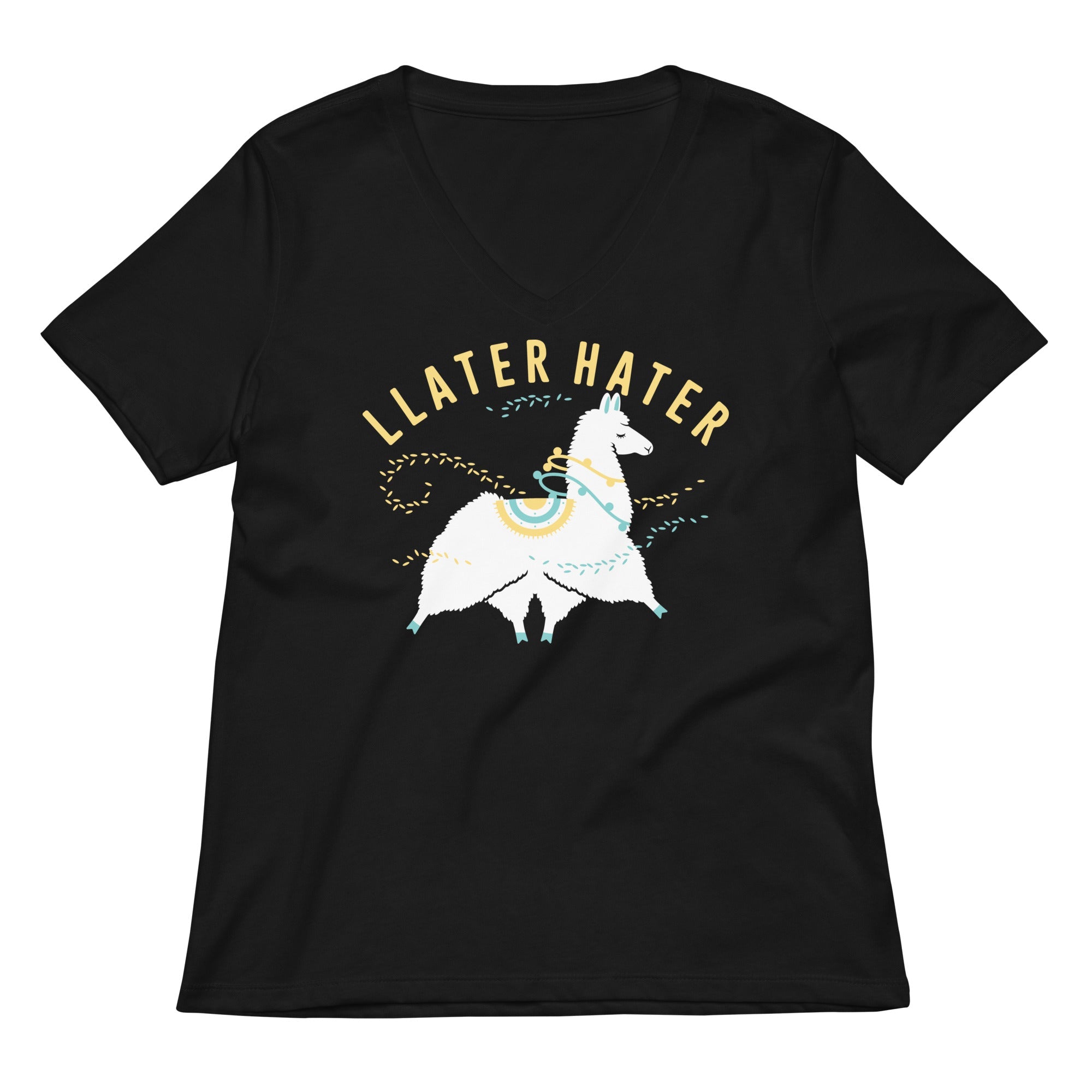 Llater Hater Women S V Neck Tee V Neck T Shirt US Trend