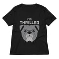 I M Thrilled Women S V Neck Tee V Neck T Shirt Clean Design