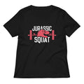 Jurassic Squat Women S V Neck Tee V Neck T Shirt Everyday Wear