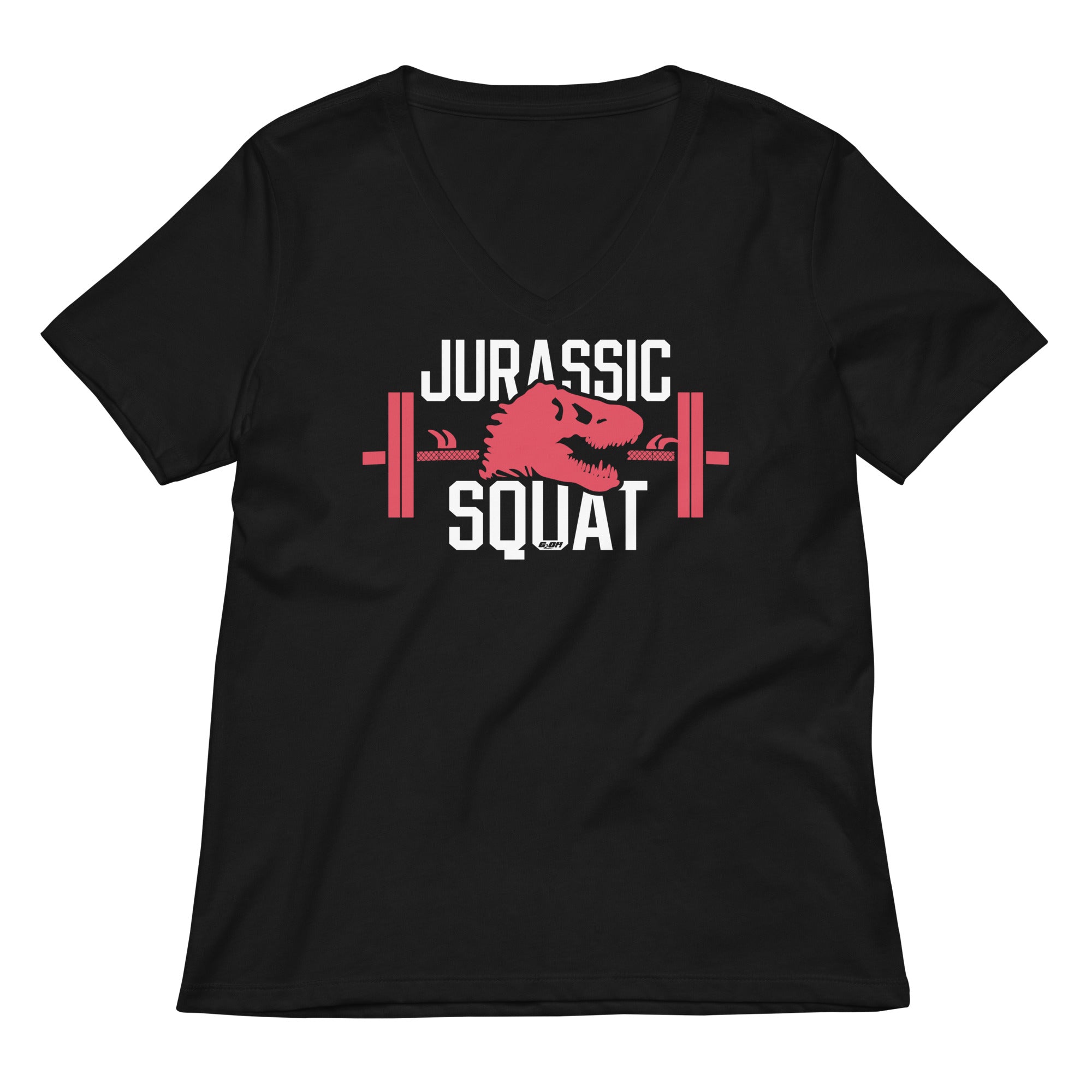 Jurassic Squat Women S V Neck Tee V Neck T Shirt Everyday Wear