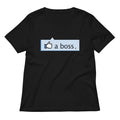 Like A Boss Thumbs Up Women S V Neck Tee V Neck T Shirt Clean Design