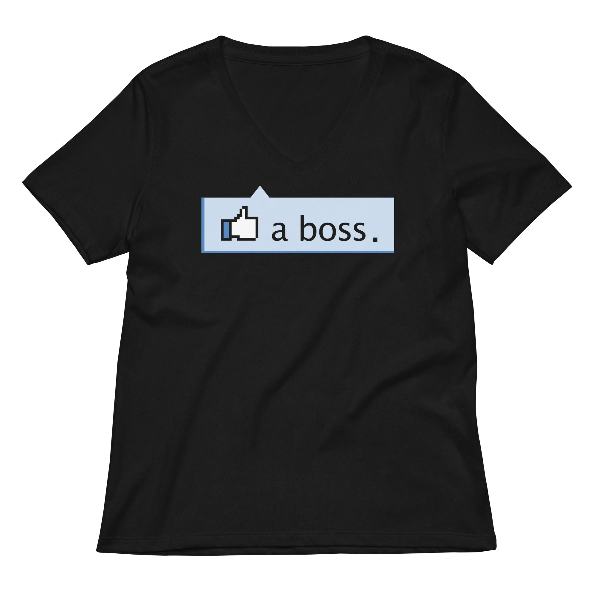 Like A Boss Thumbs Up Women S V Neck Tee V Neck T Shirt Clean Design