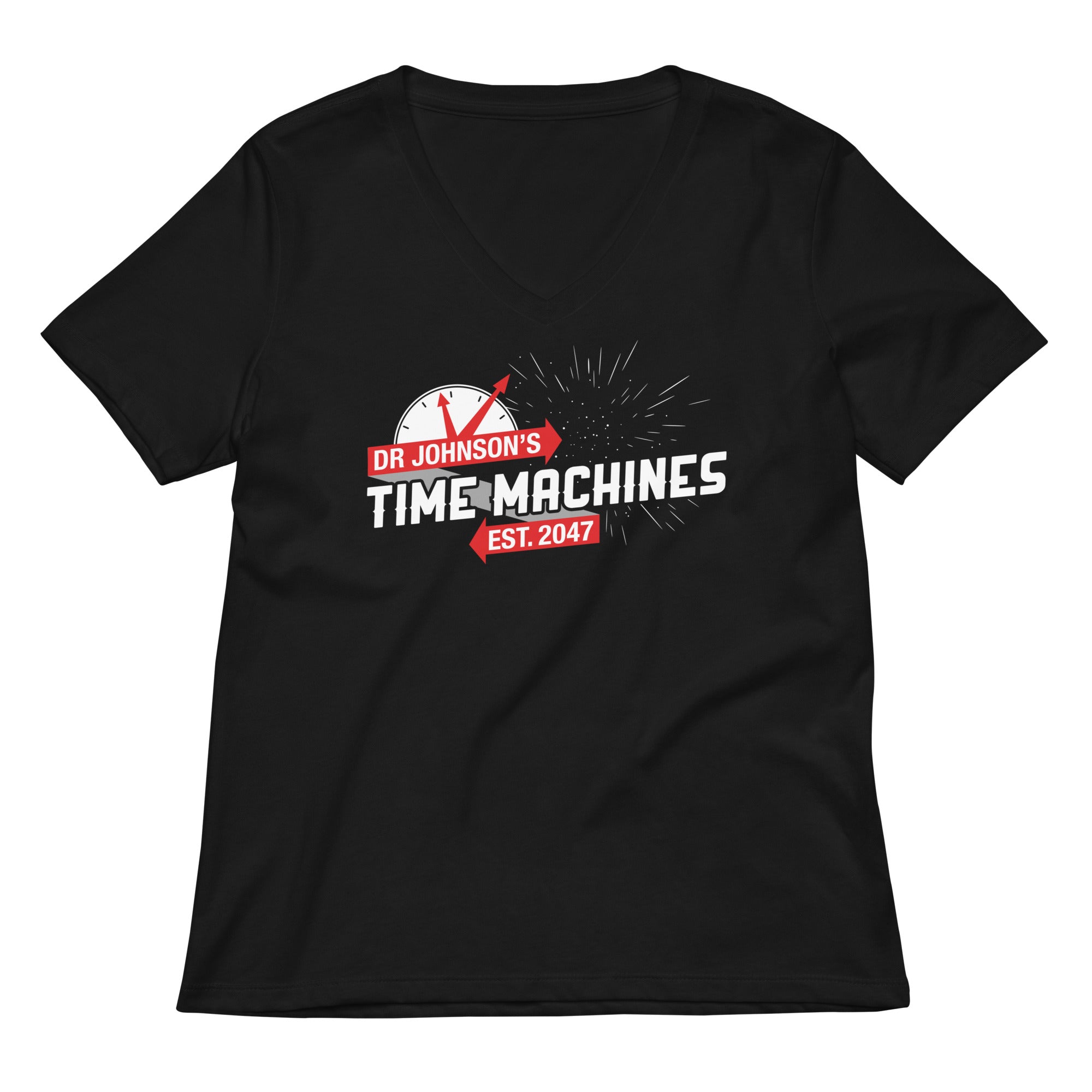 Dr Johnson S Time Machines Women V Neck Tee V Neck T Shirt Everyday Wear