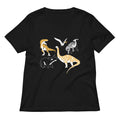 Dino Prints Women S V Neck Tee V Neck T Shirt Everyday Wear