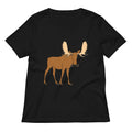Moosestache Women S V Neck Tee V Neck T Shirt Premium Print