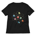 Dice Atom Women S V Neck Tee V Neck T Shirt Clean Design