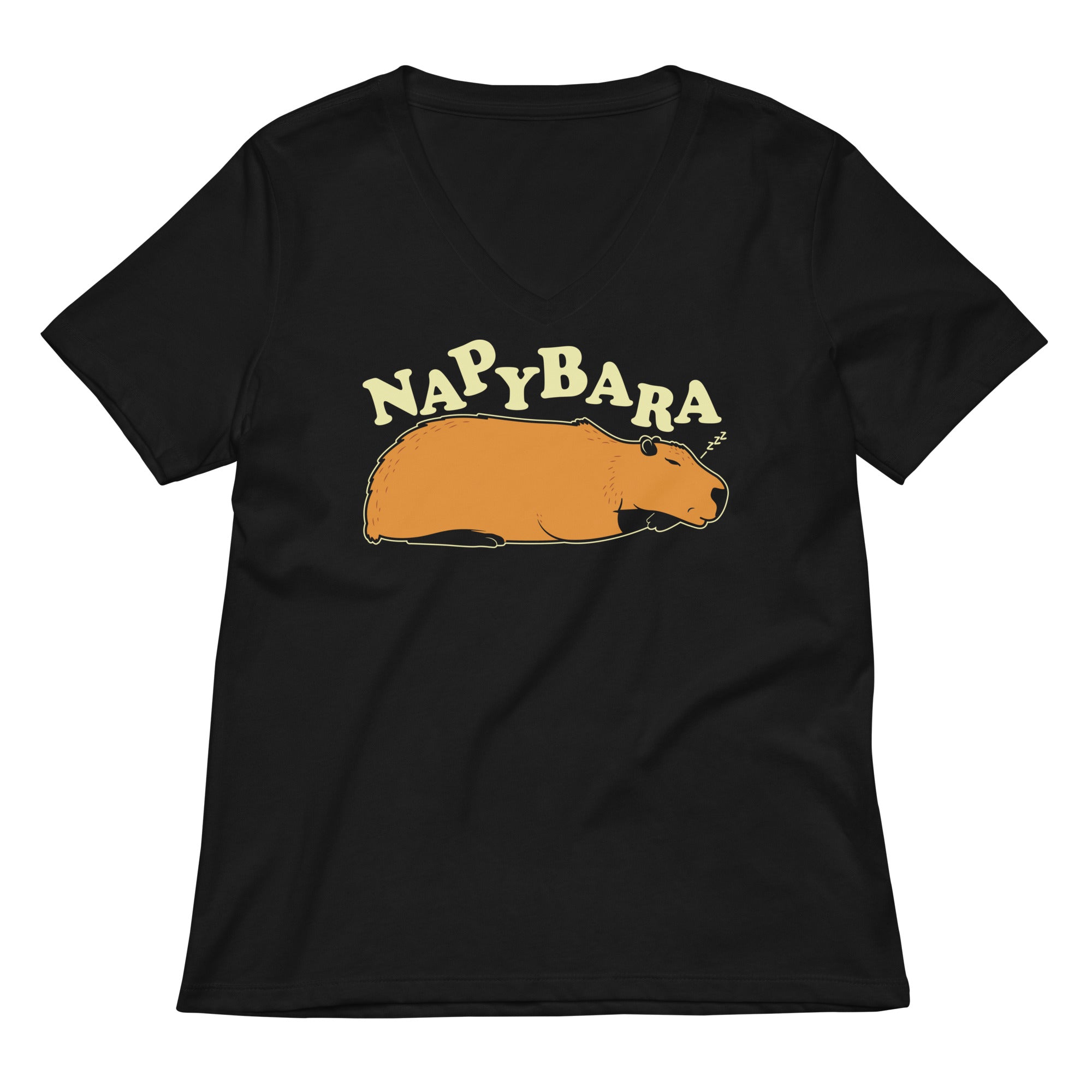 Napybara Women S V Neck Tee V Neck T Shirt Minimal Style