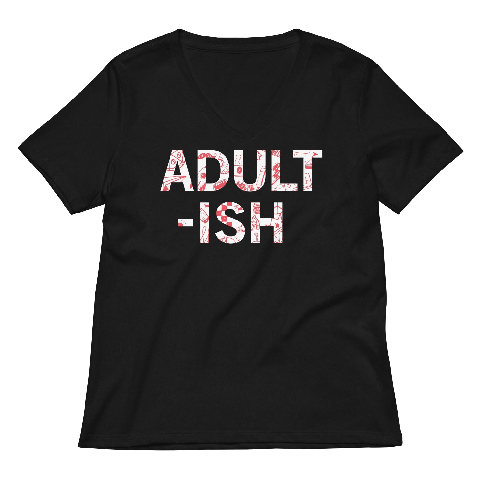 Adult Ish Women S V Neck Tee V Neck T Shirt US Trend